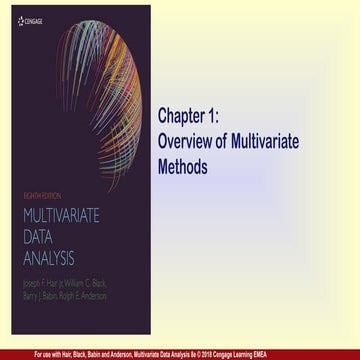 Comprehensive Introduction to Multivariate Analysis Techniques and ...