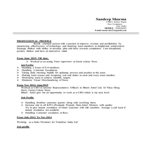 vinod cv - Copy | DOCX