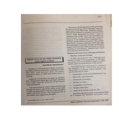 AZAD, PHILOSOPHY AND EDUCATION | PDF