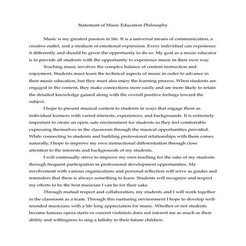 Philosophy of Music Education