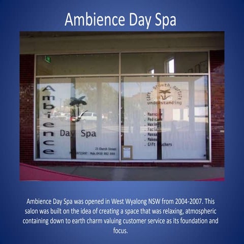 Ambience Day Spa 2004-2007 | PPT
