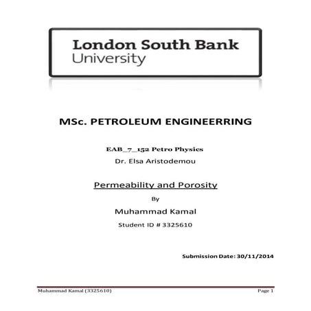 Permebility and Porosity