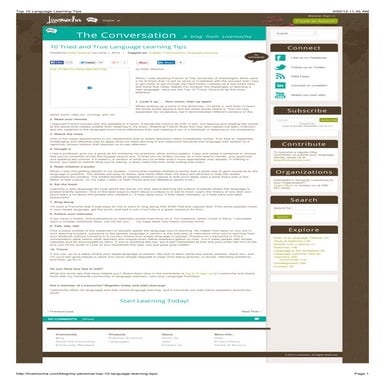 Top 10 Language Learning Tips