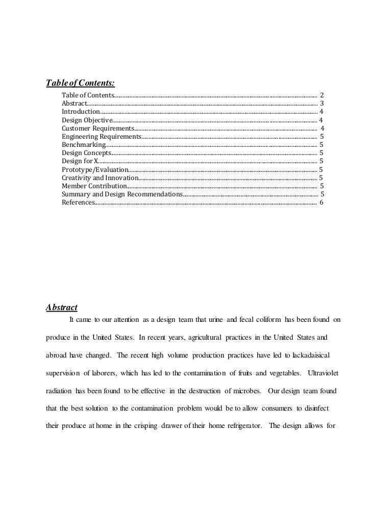 Sophomore Design Project