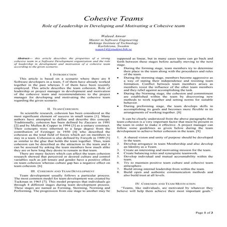 Team Cohesion | PPTX