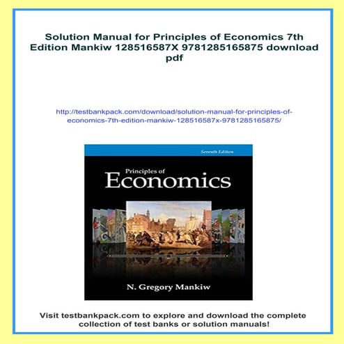 Solution Manual for Principles of Economics 7th Edition Mankiw ...
