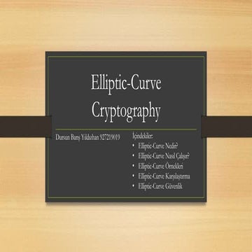 Eliptik Eğri Şifreleme
