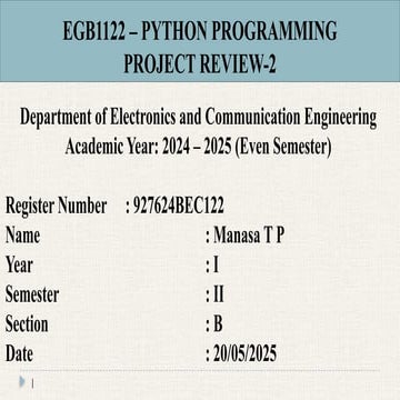 Secure and Efficient Online Voting System Using Python Programming | PPTX