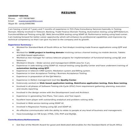 Sandeep Mishra_Resume