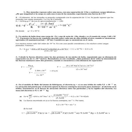 Cargas Ejercicios Resueltos