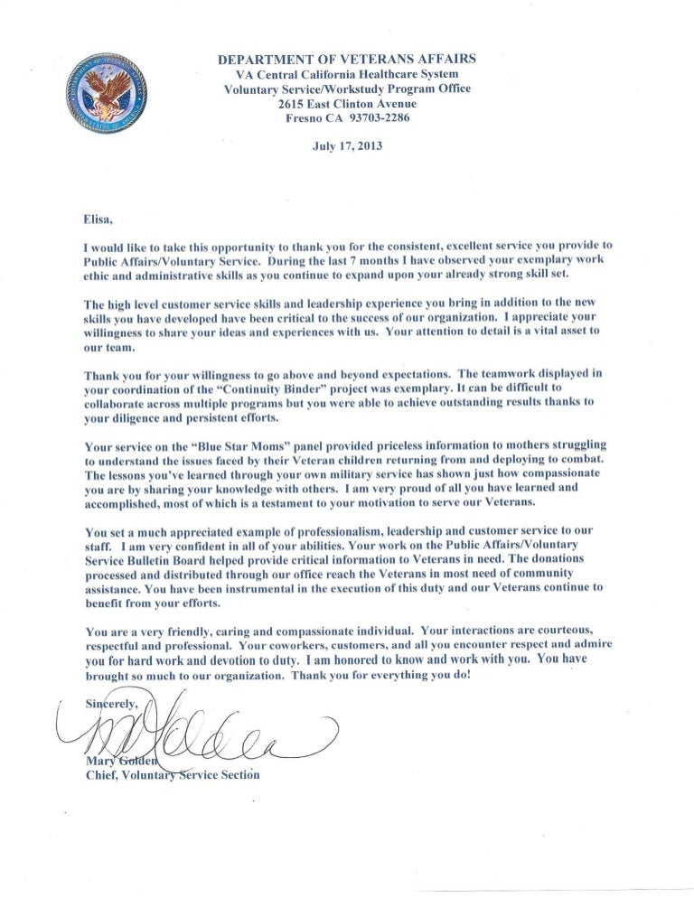 voluntary service thank you letter thank you letter for service