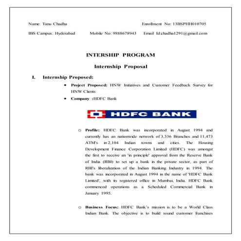 Internship Proposal_tanu chadha