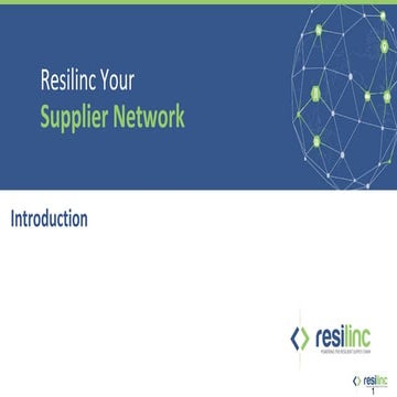 Resilinc V-Briefing (Newest) | PDF