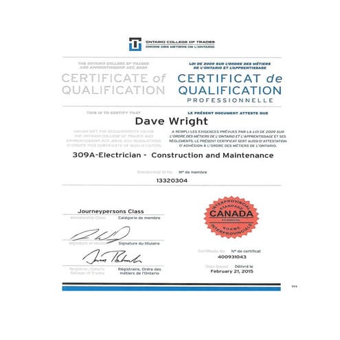 Certificate of Qualification | DOC