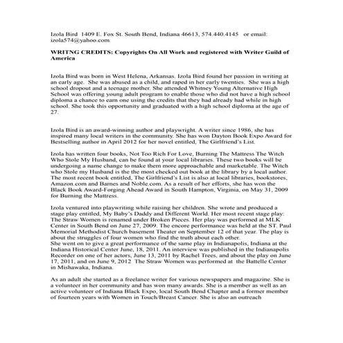 writing credits9-14-09