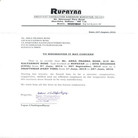 Rupayan_Experience Certificate