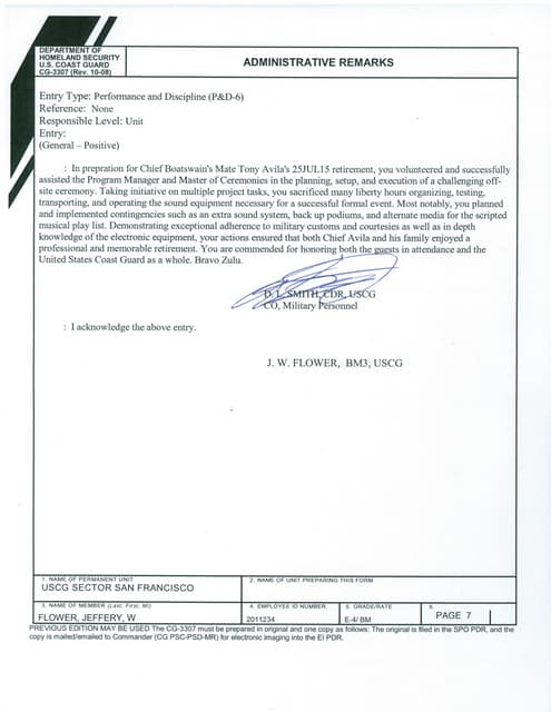 PDX Letter of Commedation | PDF