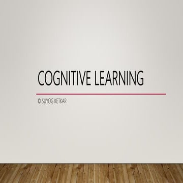 Why Cognitive Learning is Important for Technical Communication