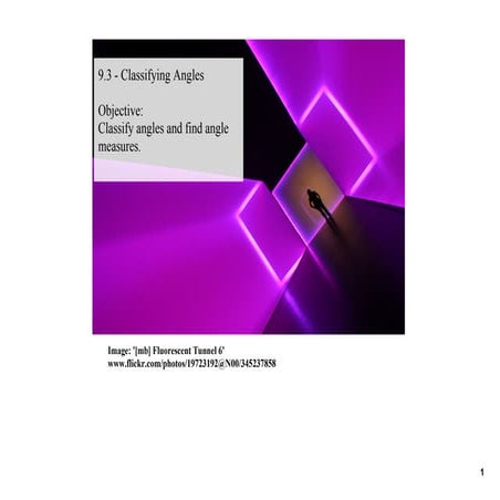 9.3 Classifying Angles