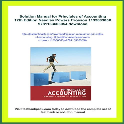 Solution Manual for Principles of Accounting 12th Edition Needles ...