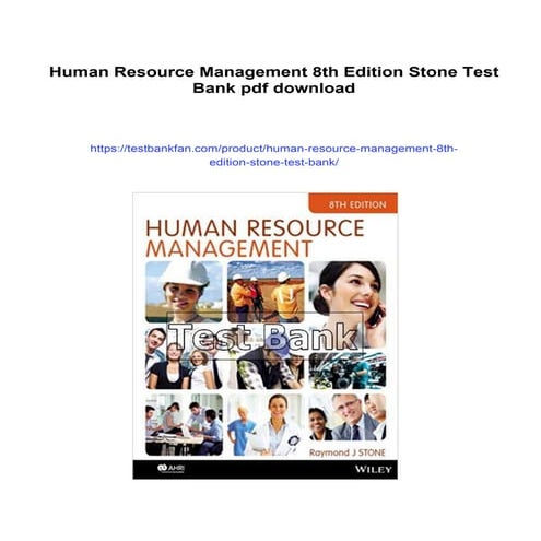 Human Resource Management 8th Edition Stone Test Bank | PDF