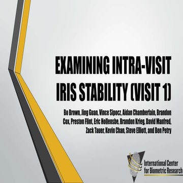 Examining Intra-Visit Iris Stability - Visit 1