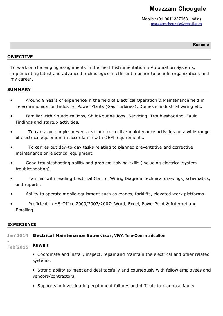 Electrical Maintenance Technician