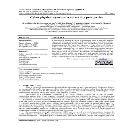 Cyber physical systems: A smart city perspective  