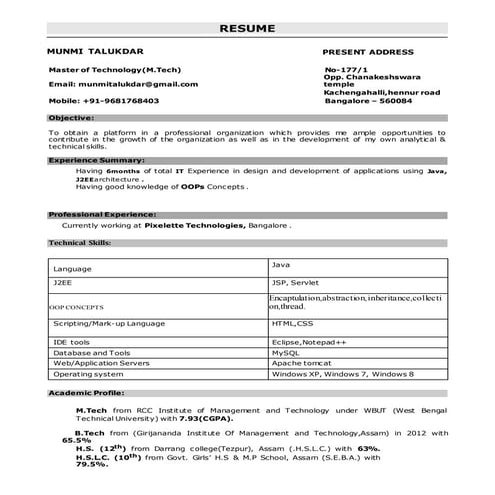 Munmi_6 months_experience_cv