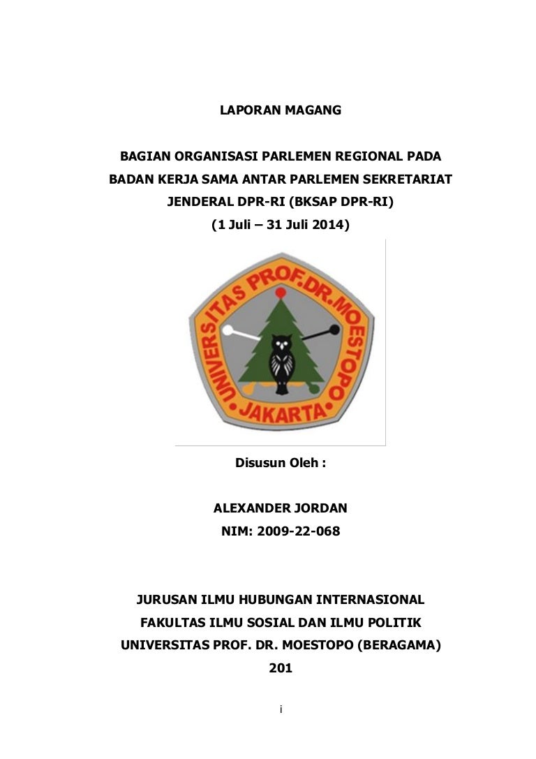 Contoh Laporan Magang Hubungan Internasional Contoh