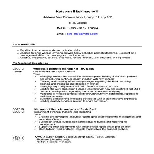 CV Ketevan Bitskinashvili