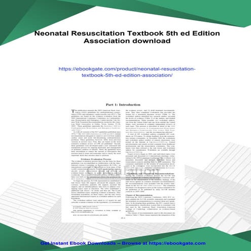 Neonatal Resuscitation Textbook 5th ed Edition Association