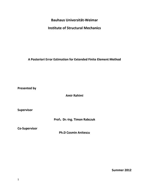 Master Thesis