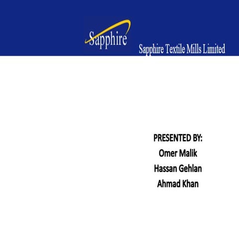 Transformation Process of Saphire Textile Mills