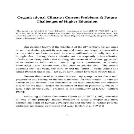 Organisational Climate