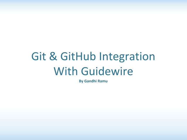 Git_and_GitHub Integration_with_Guidewire