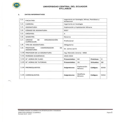 9357 exploracion y explotacion minera