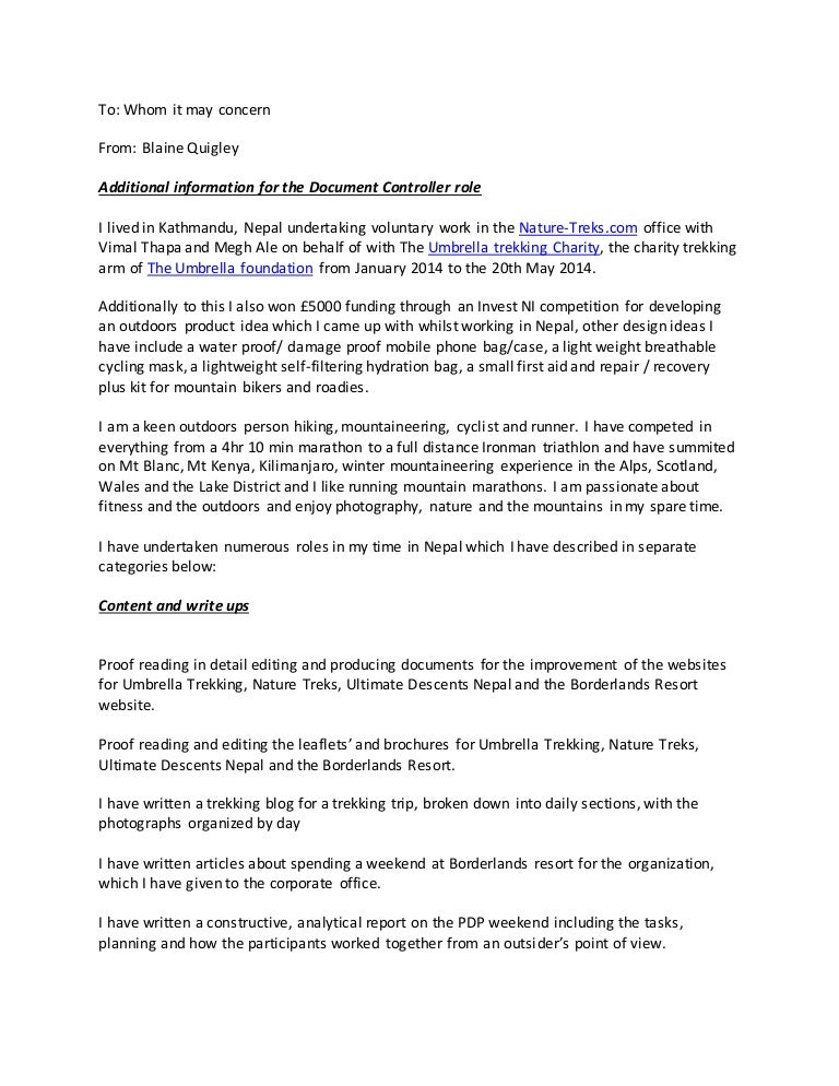 Examples Of Additional Information – DZCT