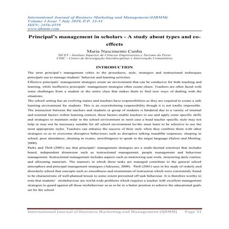 Principal’s management in scholars - A study about types and coeffects