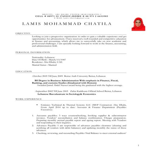 LAMIS CHATILA_CV Updated 01-11-2016