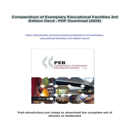 Compendium of Exemplary Educational Facilities 3rd Edition Oecd | PDF