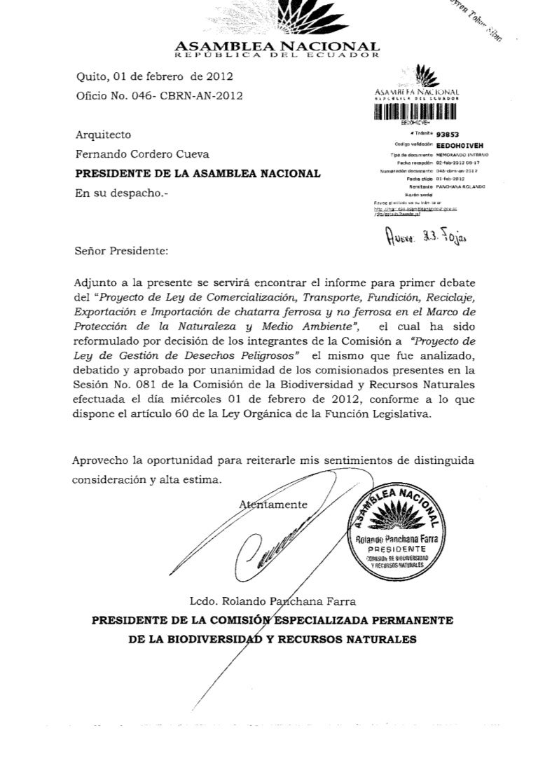 Proyecto de Ley Comercialización Transporte, Fundición 