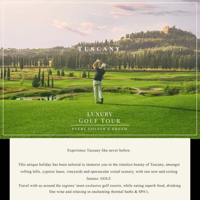 Luxury Golf Tours - Tuscany