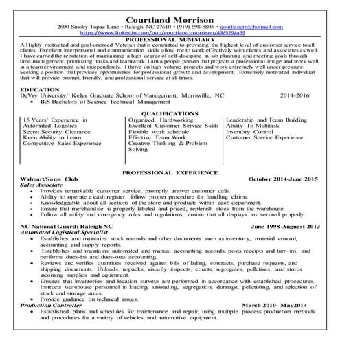 logistics executive | DOCX
