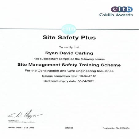 Ryan c smsts cert