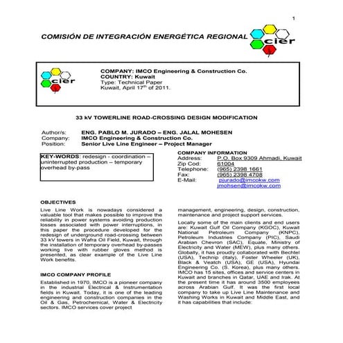 33 kV towerline roadcrossing design modification - Final (English) | PDF