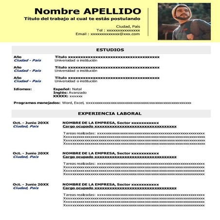Plantilla de curriculum-vitae-simple ------ Simple curriculum-vitae ...