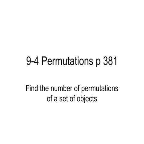 9 4 Permutations