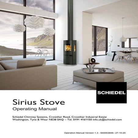 Sirius stove system operating manual