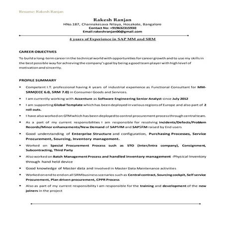 Resume_Rakesh_SAP MM-SRM